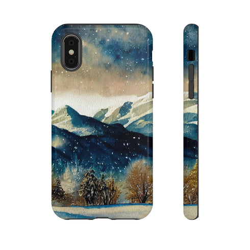Snowy Colorado Rocky Mountains - Impact Resistant Phone Case iPhone XS Glossy